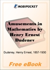 Amusements in Mathematics for MobiPocket Reader