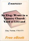 An Elegy Wrote in a Country Church Yard for MobiPocket Reader