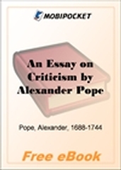 An Essay on Criticism for MobiPocket Reader