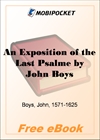 An Exposition of the Last Psalme for MobiPocket Reader