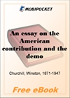An essay on the American contribution and the democratic idea for MobiPocket Reader