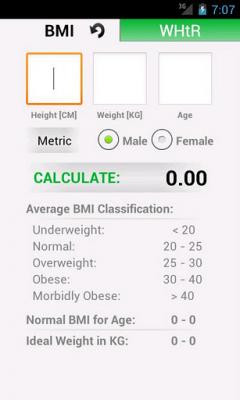 Android BMI Calculator