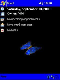 Ani. Butterfly Animated Theme for Pocket PC