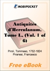 Antiquites d'Herculanum, Tome I for MobiPocket Reader