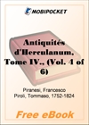 Antiquites d'Herculanum, Tome IV for MobiPocket Reader