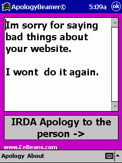 ApologyBeamer