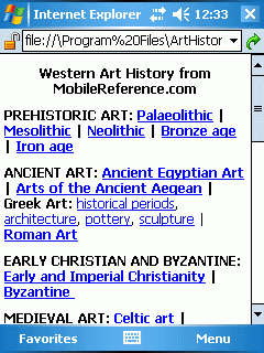 Art History Guide (Palm OS)