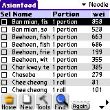 Asian Food Calorie Counter