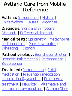 Asthma Care Quick Study Guide (Palm OS)
