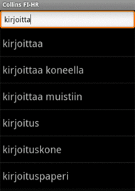 Audio Collins Mini Gem Finnish-Croatian & Croatian-Finnish Dictionary (Android)