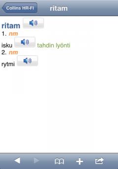 Audio Collins Mini Gem Finnish-Croatian & Croatian-Finnish Dictionary (iPhone/iPad)