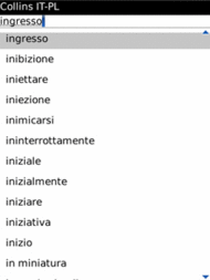 Audio Collins Mini Gem Italian-Polish & Polish-Italian Dictionary (BlackBerry)