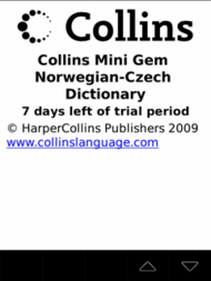 Audio Collins Mini Gem Norwegian-Czech & Czech-Norwegian Dictionary (BlackBerry)