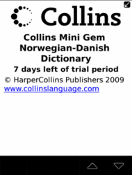 Audio Collins Mini Gem Norwegian-Danish & Danish-Norwegian Dictionary (BlackBerry)