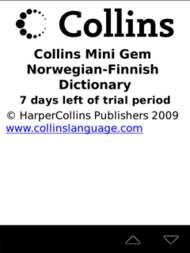 Audio Collins Mini Gem Norwegian-Finnish & Finnish-Norwegian Dictionary (BlackBerry)