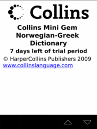 Audio Collins Mini Gem Norwegian-Greek & Greek-Norwegian Dictionary (BlackBerry)