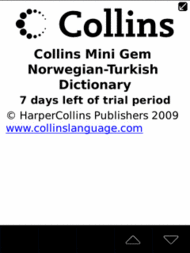 Audio Collins Mini Gem Norwegian-Turkish & Turkish-Norwegian Dictionary (BlackBerry)