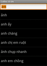 Audio Collins Mini Gem Vietnamese-English & English-Vietnamese Dictionary (Android)