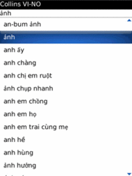 Audio Collins Mini Gem Vietnamese-Norwegian & Norwegian-Vietnamese Dictionary (BlackBerry)