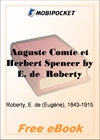 Auguste Comte et Herbert Spencer for MobiPocket Reader