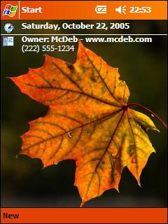 Autumn Maple Theme for Pocket PC