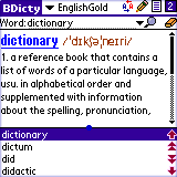 BEIKS English Dictionary and Thesaurus for Palm OS