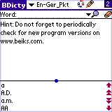 BEIKS English-German Dictionary for Palm OS