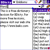 BEIKS English Idioms Dictionary for Palm OS