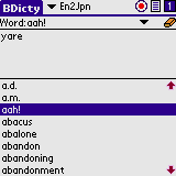 BEIKS English-Japanese Romanized Dictionary for Palm OS
