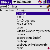 BEIKS English-Japanese Romanized Gold Dictionary for Palm OS