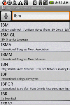 BEIKS English Language Acronyms Dictionary for Android