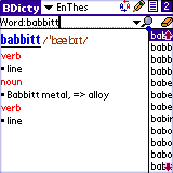 BEIKS English Thesaurus for Palm OS