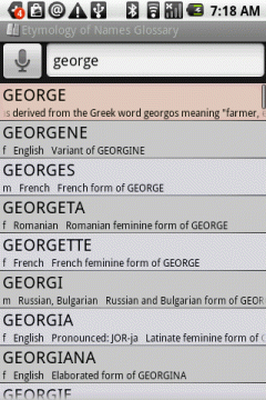 BEIKS Etymology of Names Glossary for Android