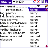 BEIKS Indonesian-English Dictionary for Palm OS