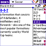 BEIKS Soccer Terms Glossary for Palm OS