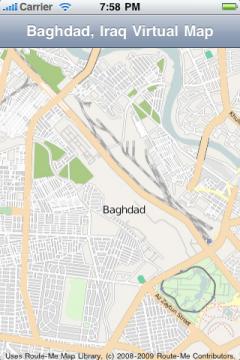Baghdad, Iraq Virtual Map