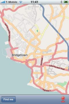 Barbados Street Map Lite
