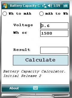 Battery Capacity Calculator IR2