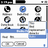 Beiks Find for Palm OS
