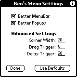 Ben's Menus