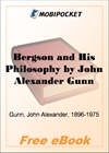 Bergson and His Philosophy for MobiPocket Reader