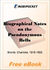 Biographical Notes on the Pseudonymous Bells for MobiPocket Reader