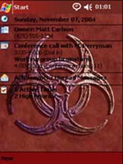 Biohazard logo Theme for Pocket PC