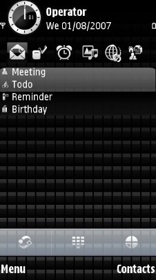 Black Grid Theme for Symbian S60 5th Edition