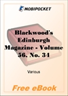 Blackwood's Edinburgh Magazine - Volume 56, No. 346, August, 1844 for MobiPocket Reader