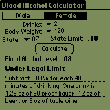 Blood Alcohol Calculator