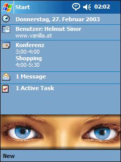 Blue Eyes Animated Theme for Pocket PC