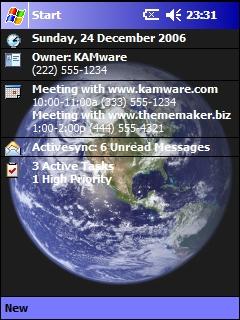 Blue Planet AMF Theme for Pocket PC