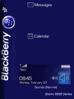 Blue Scroll Theme for BlackBerry 9500 Storm
