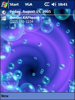 Blue Swirling Bubbles Theme for Pocket PC